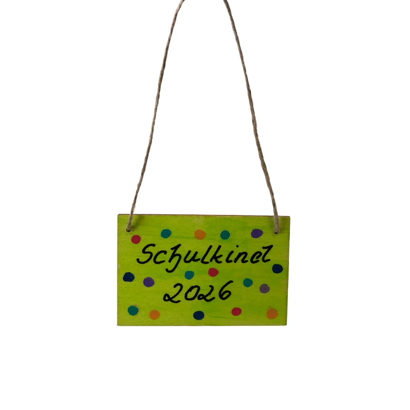 Holzschild "Schulkind 2026"