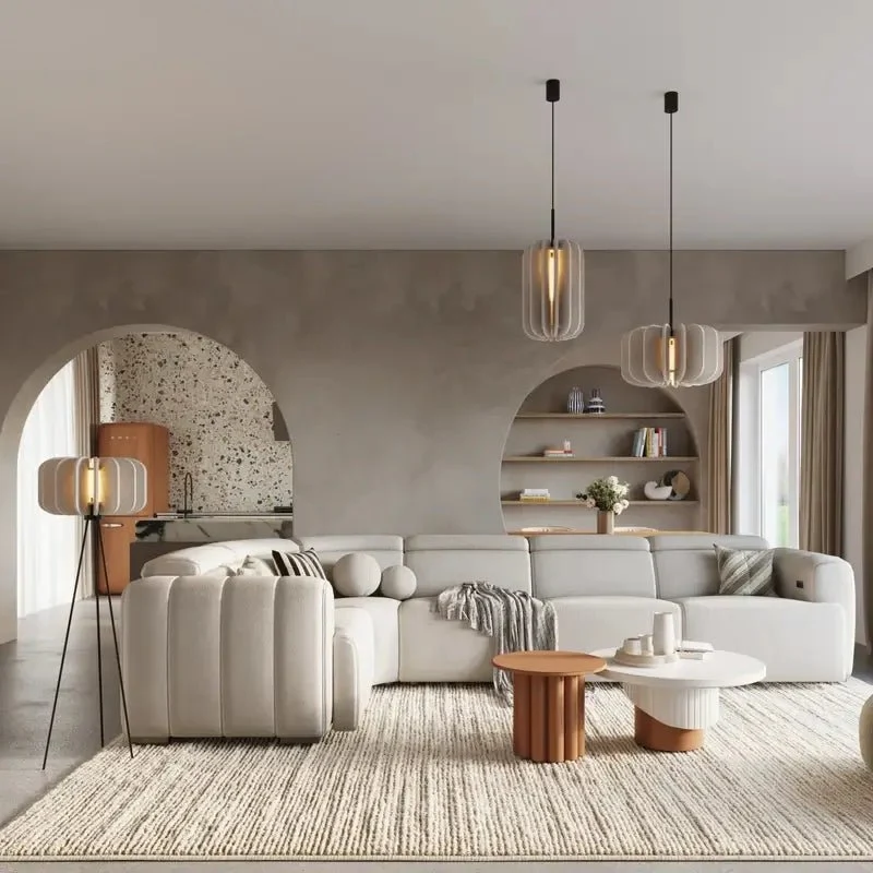 MULA Stehlampe Dreibein aus Filz – Beige