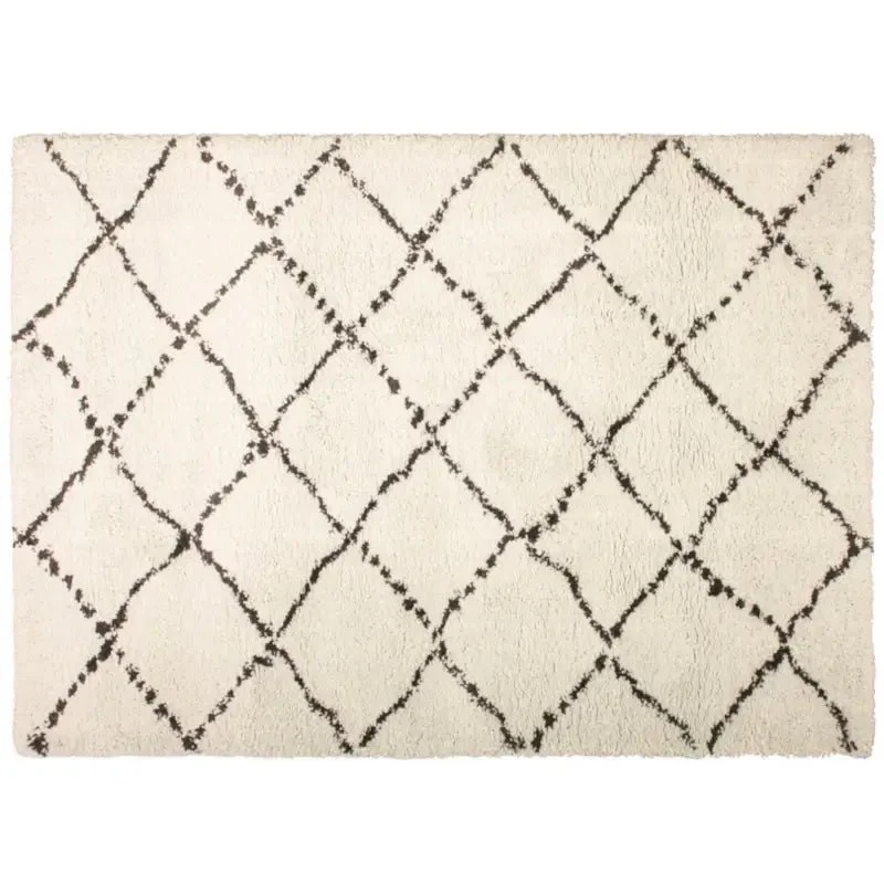 Teppich mit Rautenmuster Beige Casablanca