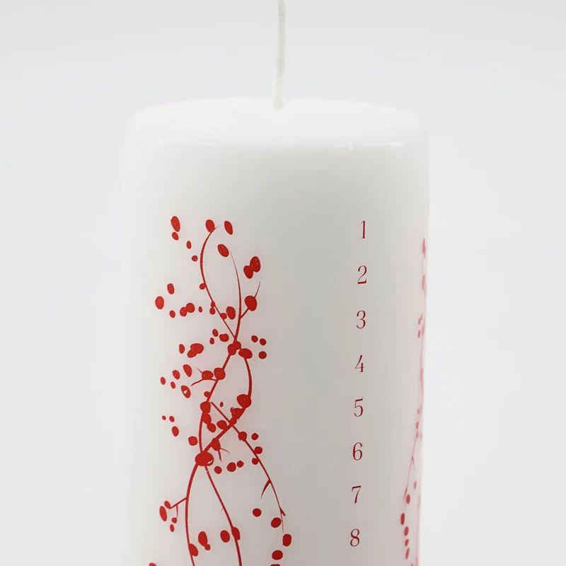 Adventskalenderkerze Days Weihnachtsdeko Rot
