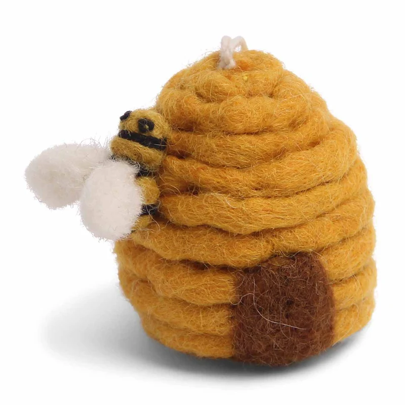 Bienenstock Filzanhänger Osterdeko 5x4 cm