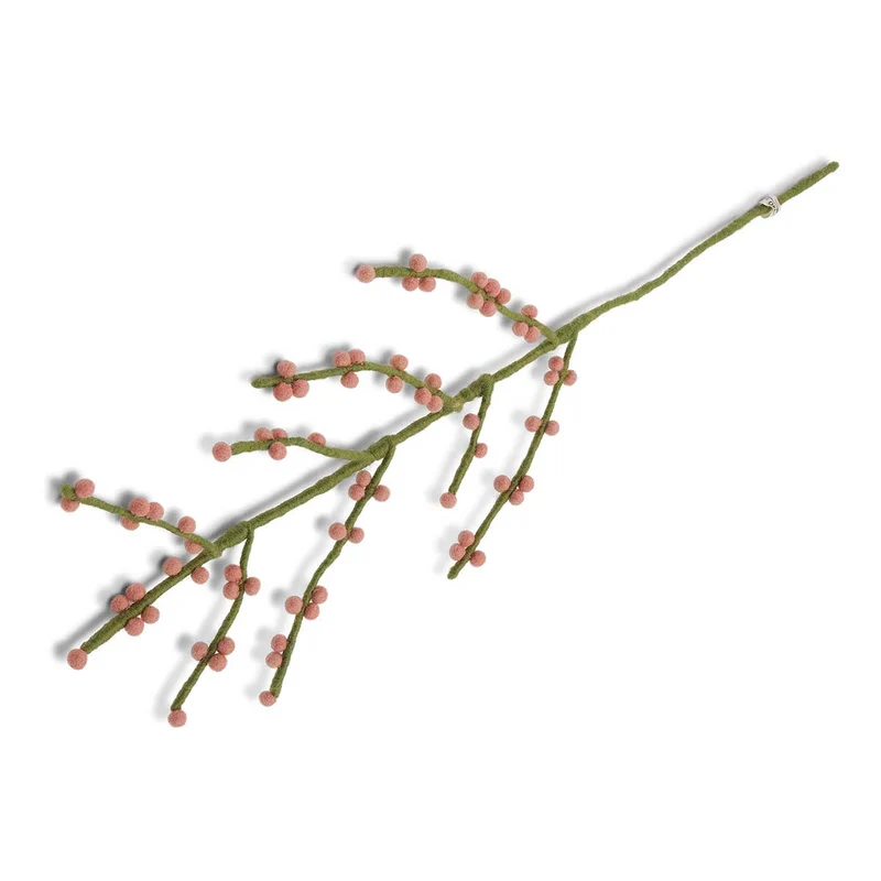 Zweig mit Beeren Filzblume 60 cm