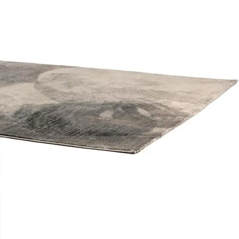 Gemusterter Jacquard Teppich Aloyse | Steel