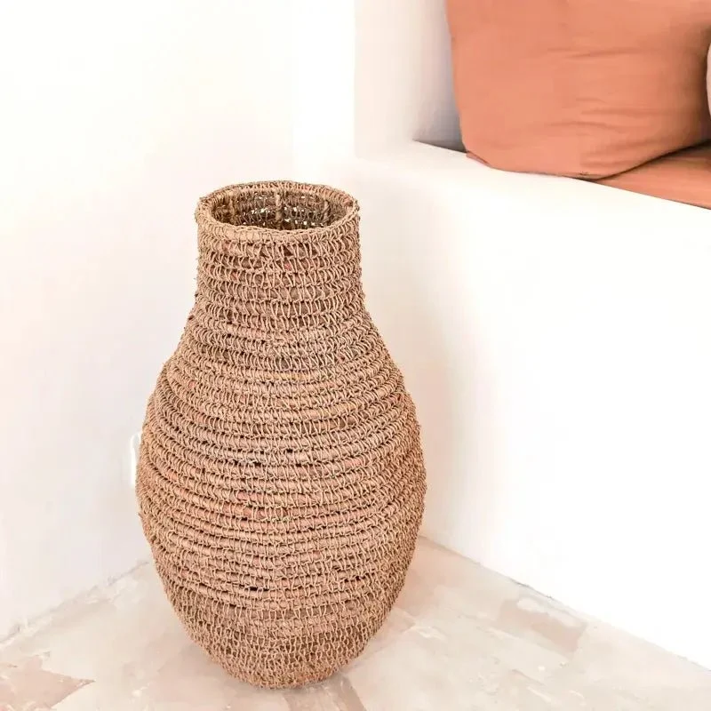 Große Bodenvase geflochten Sakra