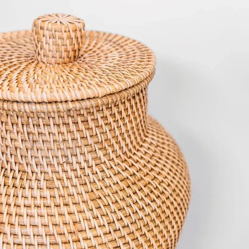 Bodenvase aus Rattan Kidung
