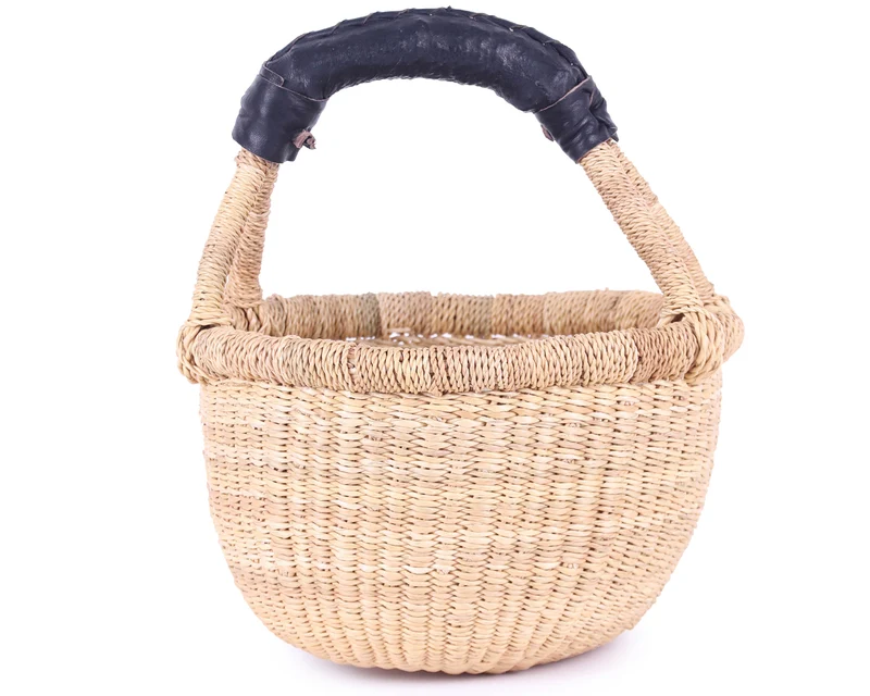 OBUTU: Plain Woven Mini Market Basket