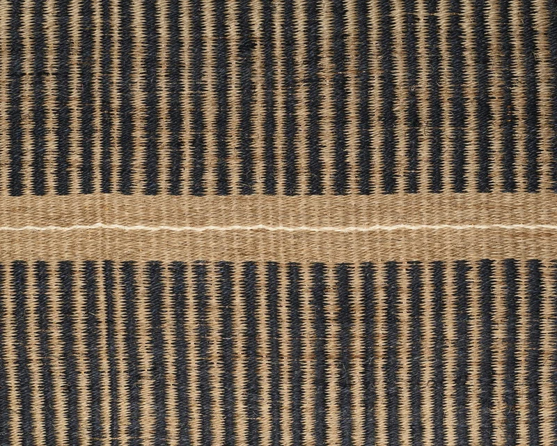 NYUNGU: Natural & Black Woven Sisal Doormat