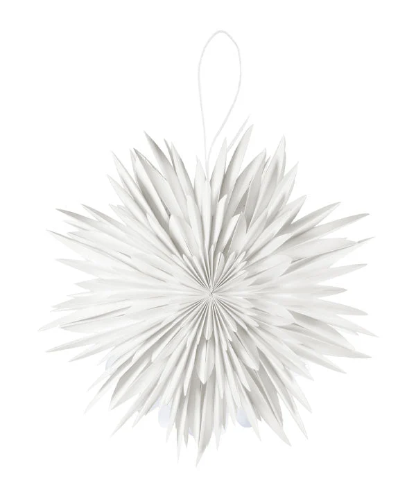 3D Schneeflocke Stars Papierstern Weihnachtsdeko Weiss 30 cm