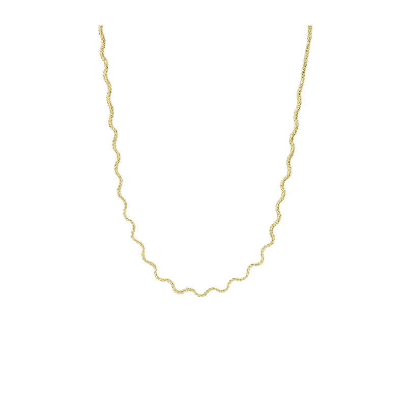 Kette - Edelstahl Gold - Wellen