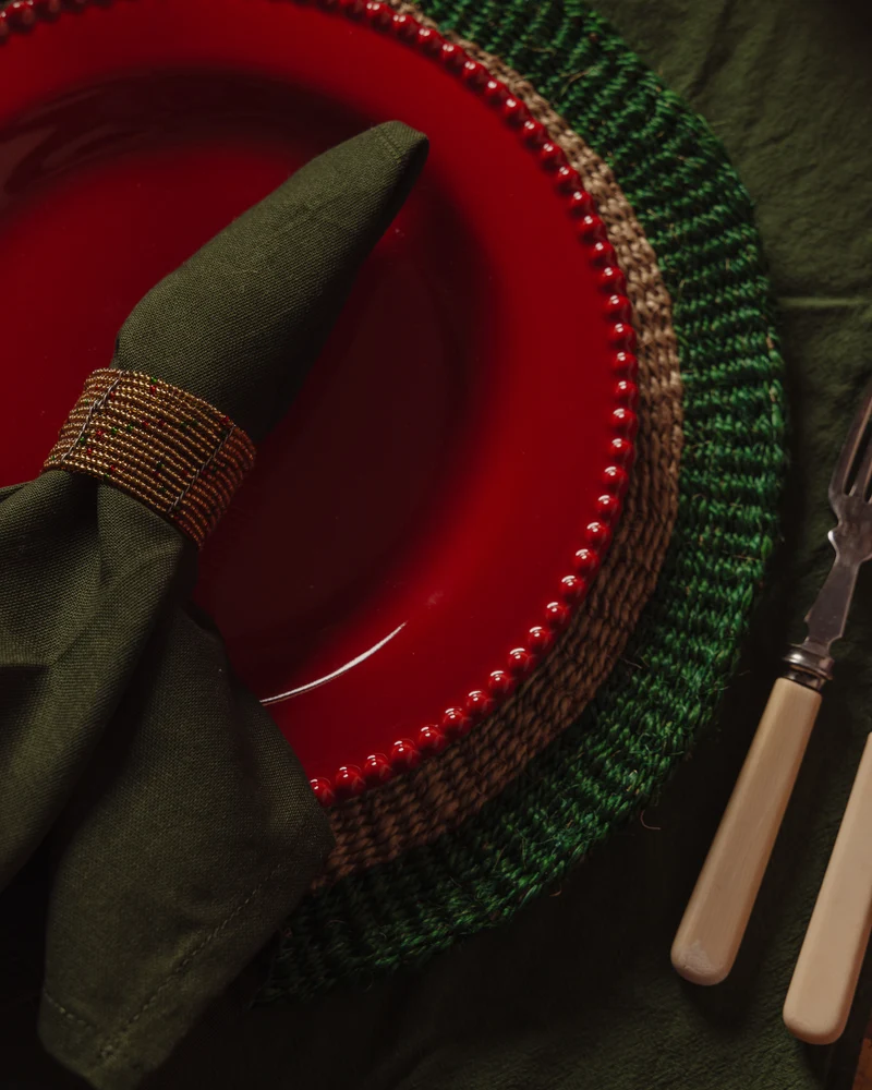 MEZA: Handwoven Beaded Napkin Ring