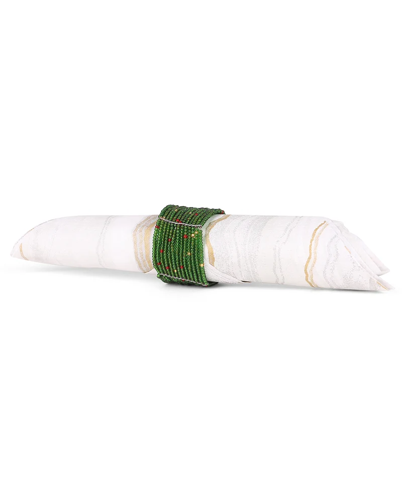 MEZA: Handwoven Beaded Napkin Ring