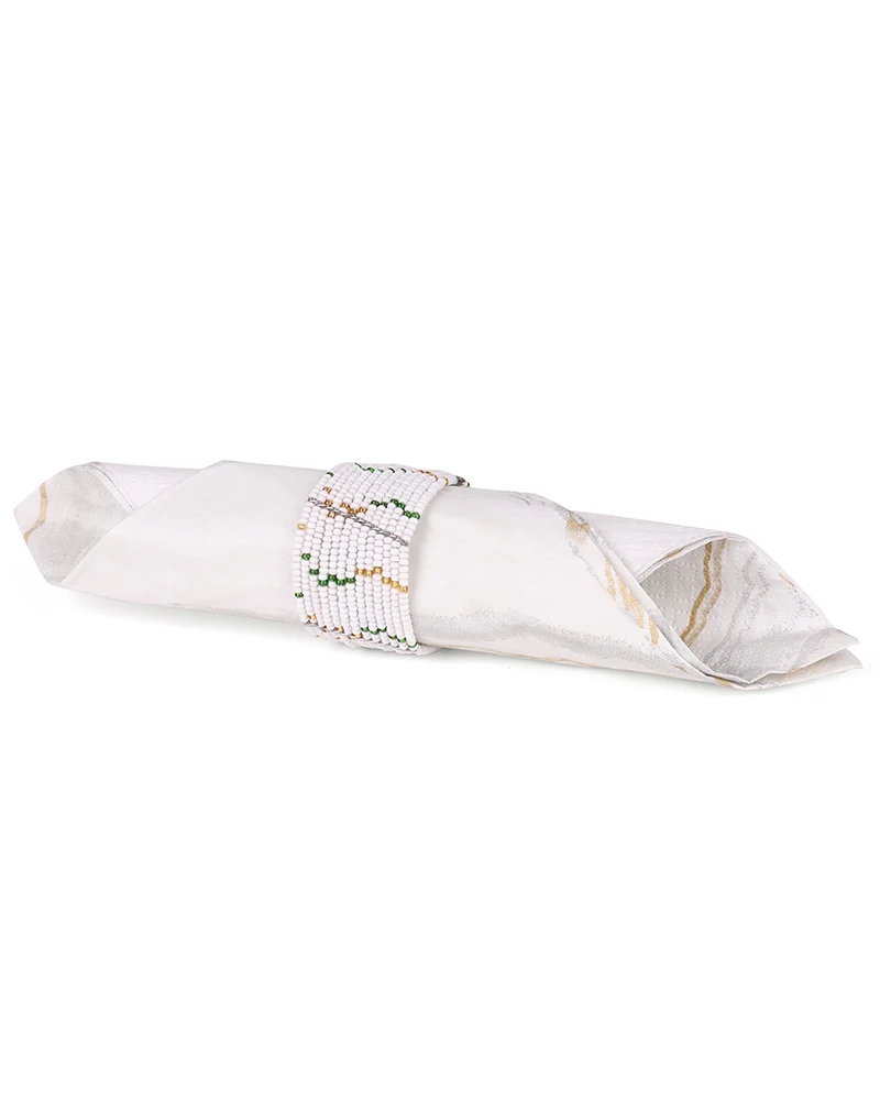 MEZA: Handwoven Beaded Napkin Ring