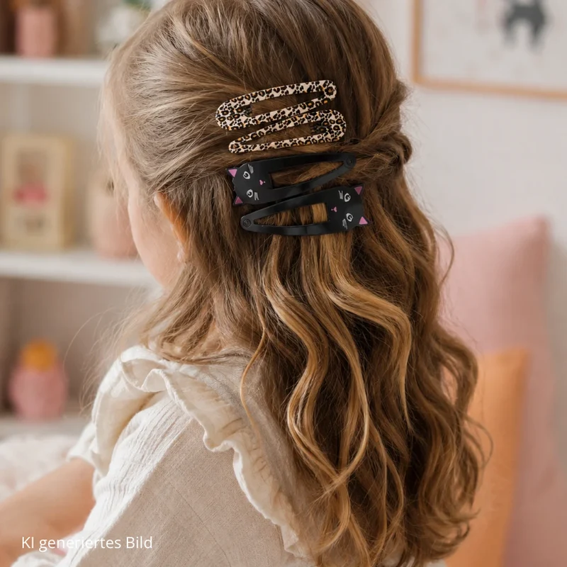 Haarclip Katzen-Set – 4er-Pack