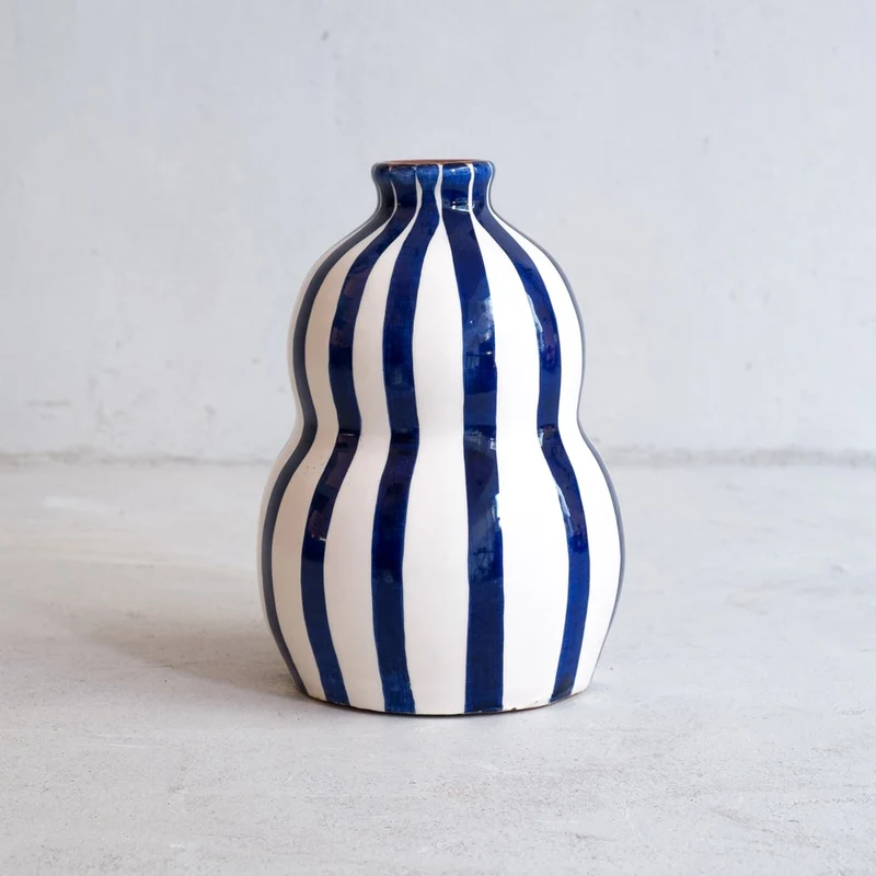 Kalebassenvase in Blau