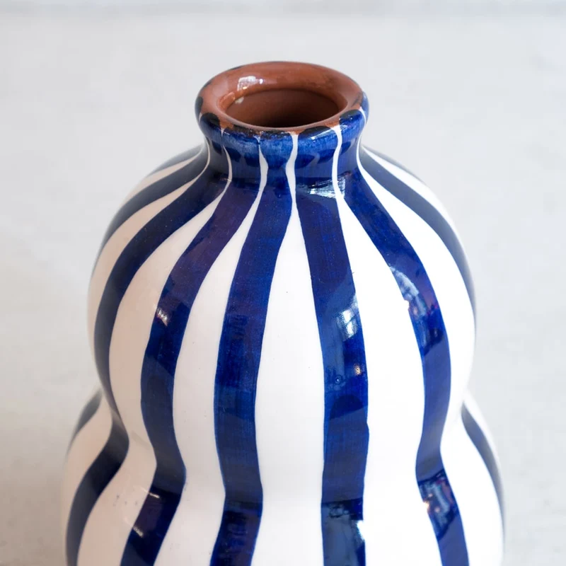 Kalebassenvase in Blau