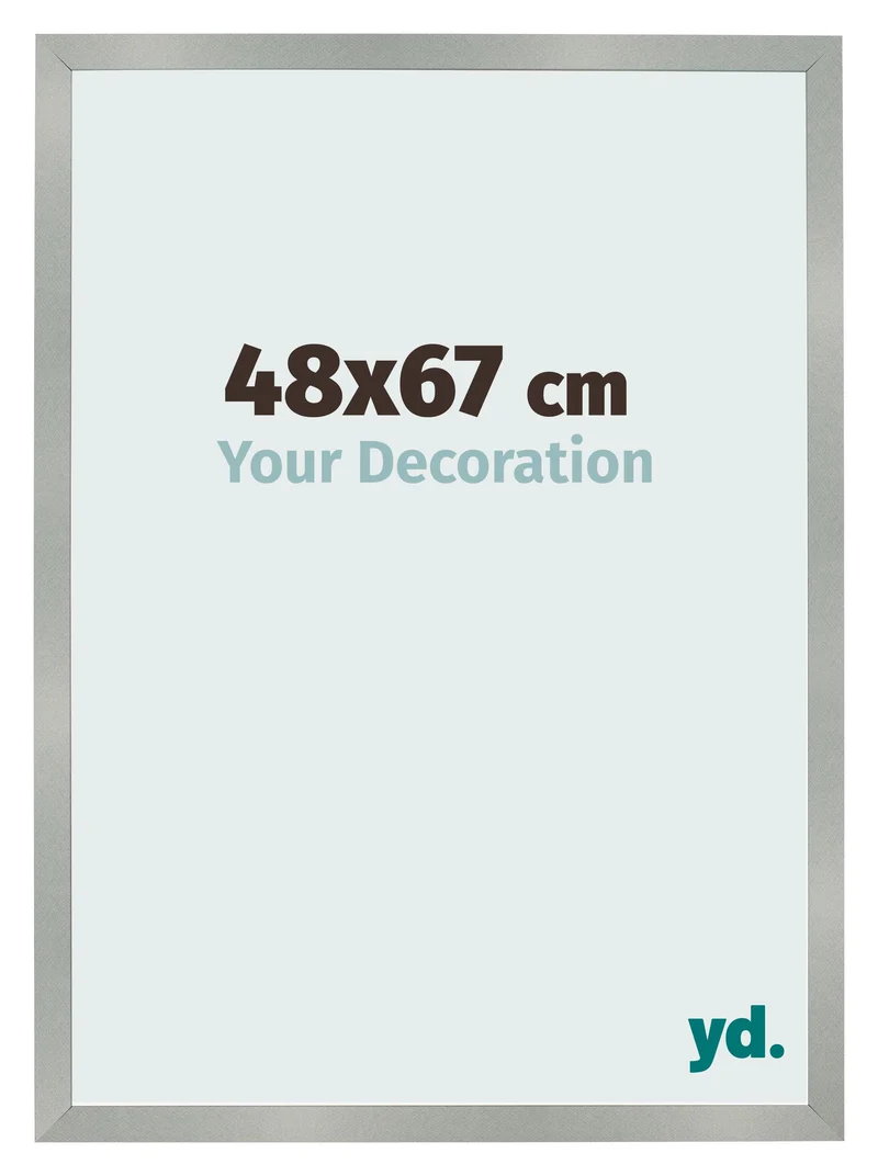 Bilderrahmen 48x67 cm - Aluminium Gebürstet - MDF - Bologna