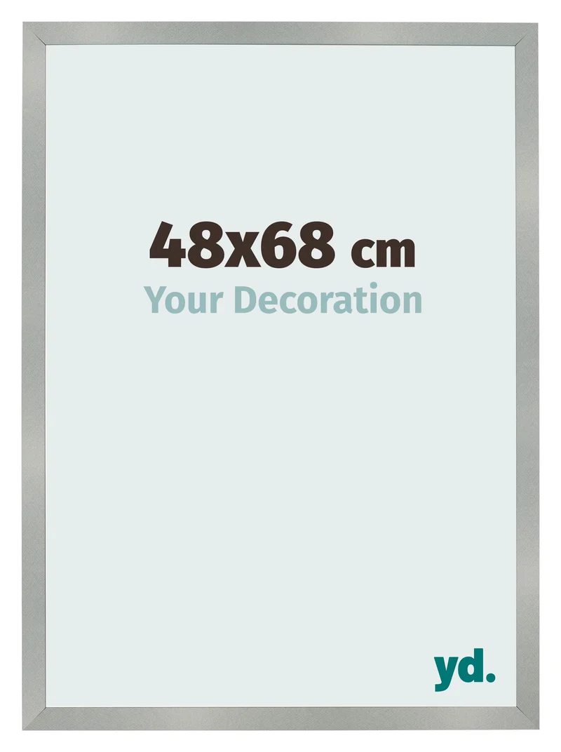 Bilderrahmen 48x68 cm - Aluminium Gebürstet - MDF - Bologna