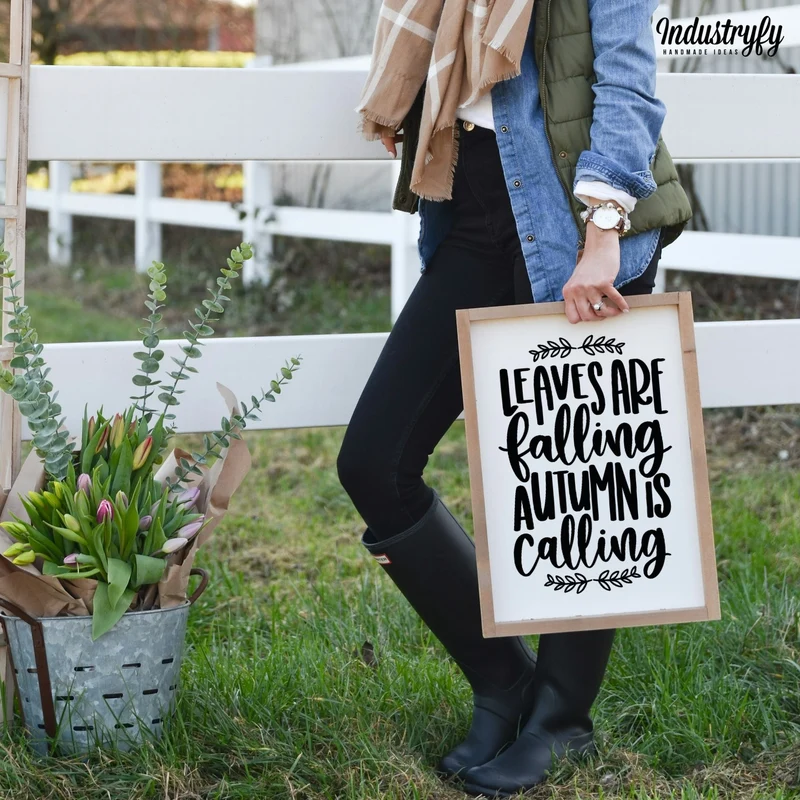 Landhaus Schild | Leaves are falling, autumn is calling