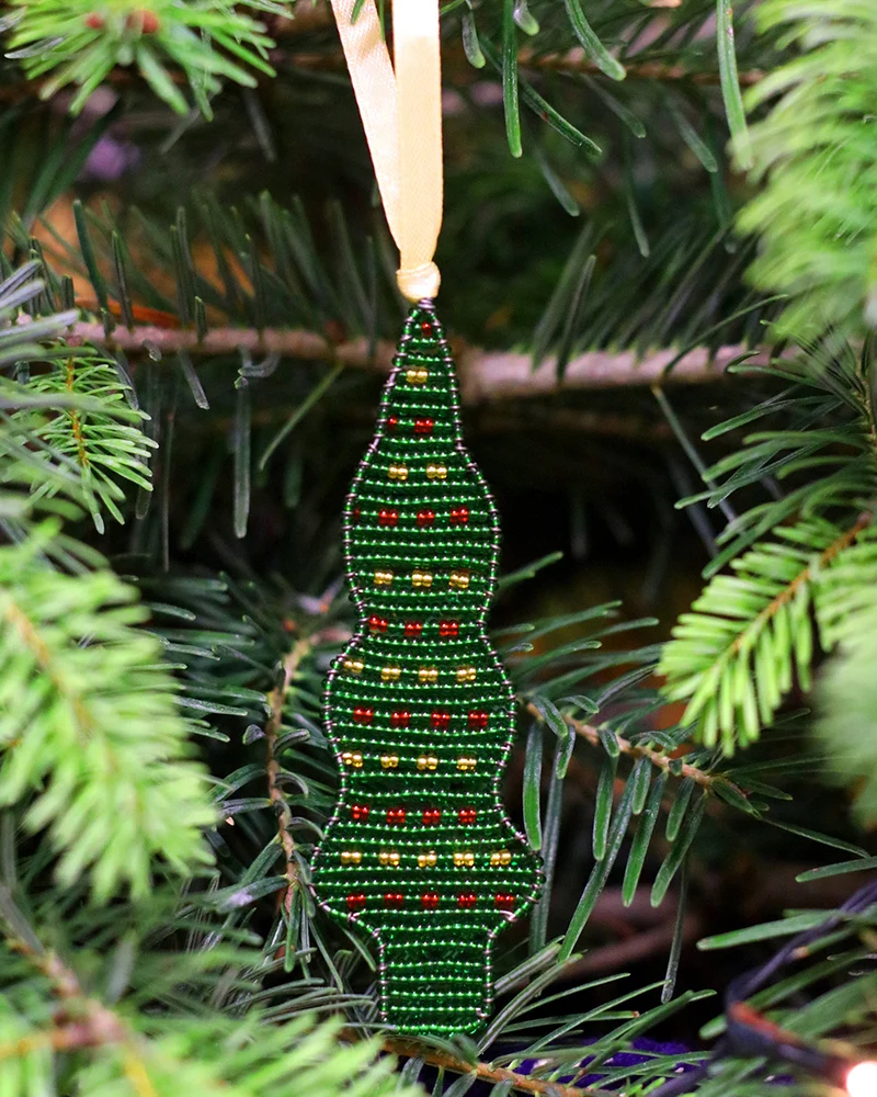 MTI: Handwoven Beaded Tree Decoration
