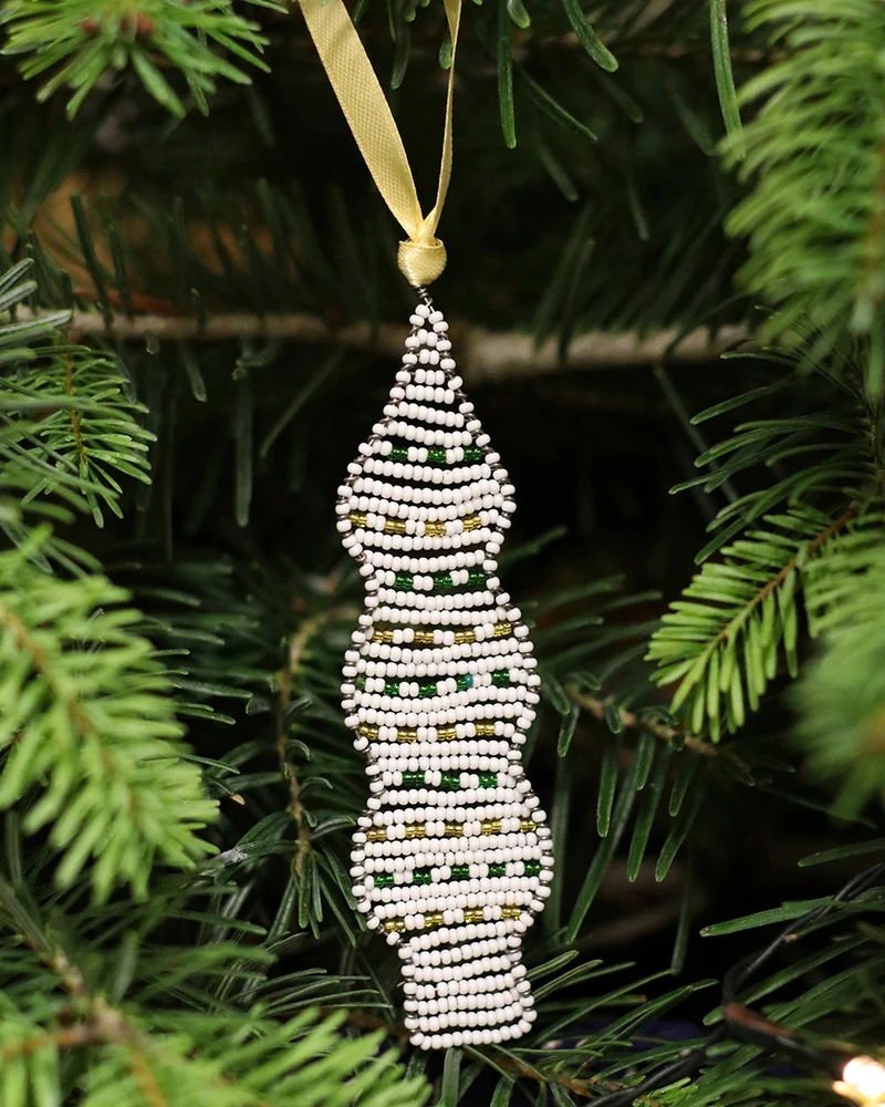 MTI: Handwoven Beaded Tree Decoration