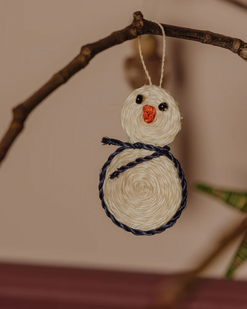 IKHETHA: Handwoven Snowman Christmas Decoration