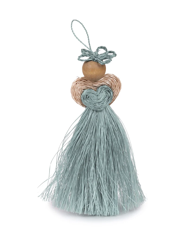 IQHWA: Handwoven Blue Love Angel Tree Decoration