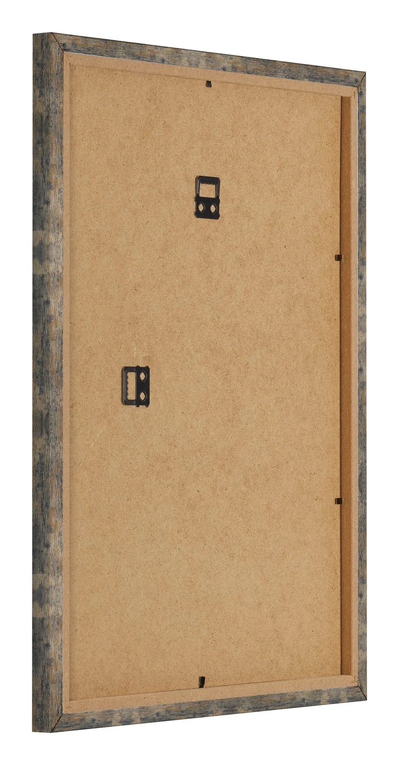 Bilderrahmen 18x24 cm - Blau Gold Meliert - MDF - Bologna