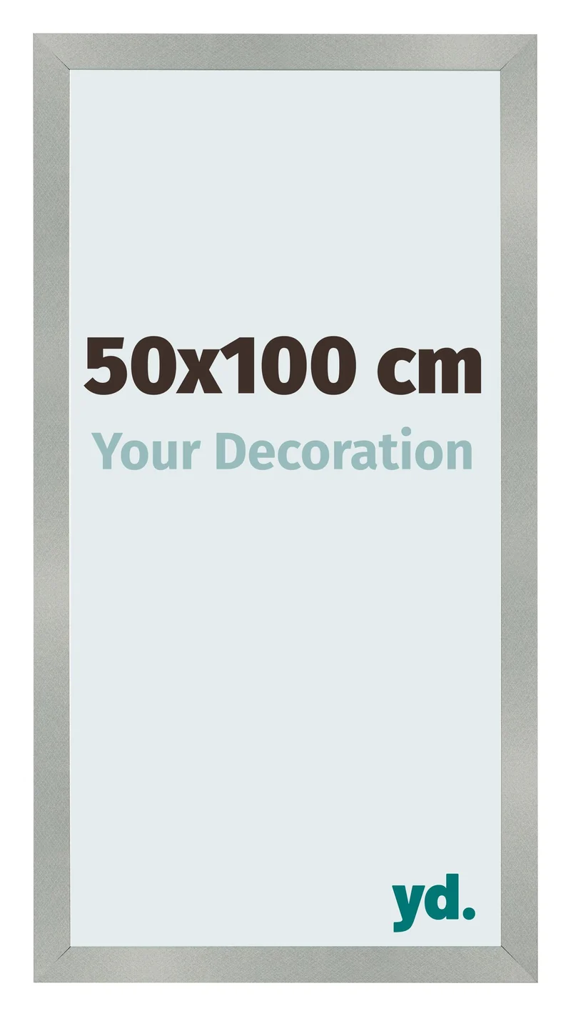 Bilderrahmen 50x100 cm - Aluminium Gebürstet - MDF - Bologna