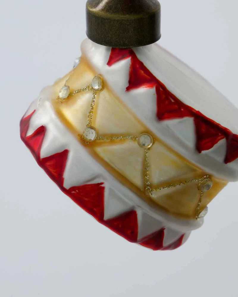 Trommel Baumschmuck Tambur Weihnachtsdeko Glas 5 cm