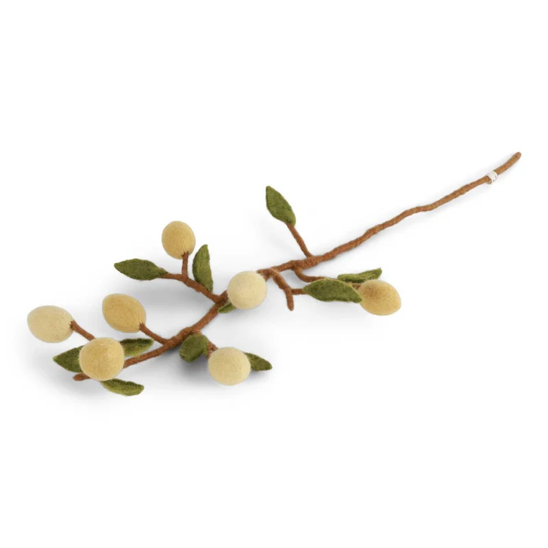Zitronen Zweig Filzblume Gelb 60 cm