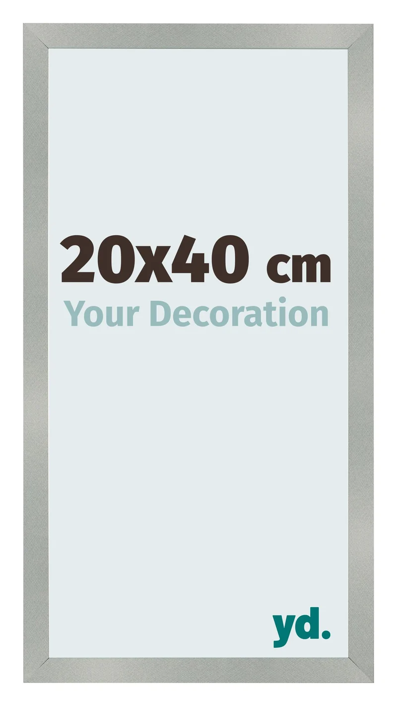 Bilderrahmen 20x40 cm - Aluminium Gebürstet - MDF - Bologna