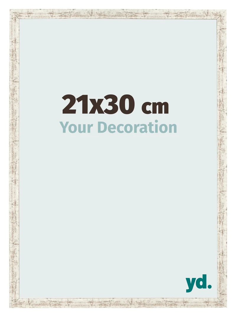Bilderrahmen 21x30 cm - Weiß Vintage - MDF - Bologna