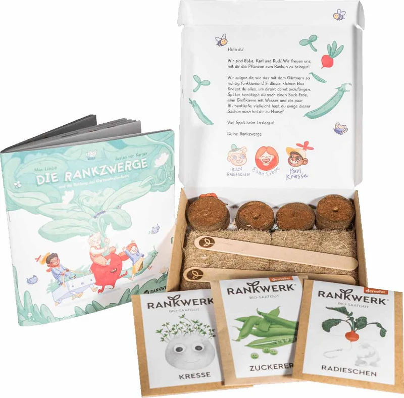 Rankzwerge Kinder Bio Gemüse Saatgut-Box