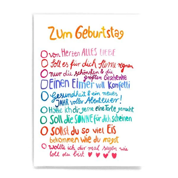 Geburtstagswünsche Postkarte A6