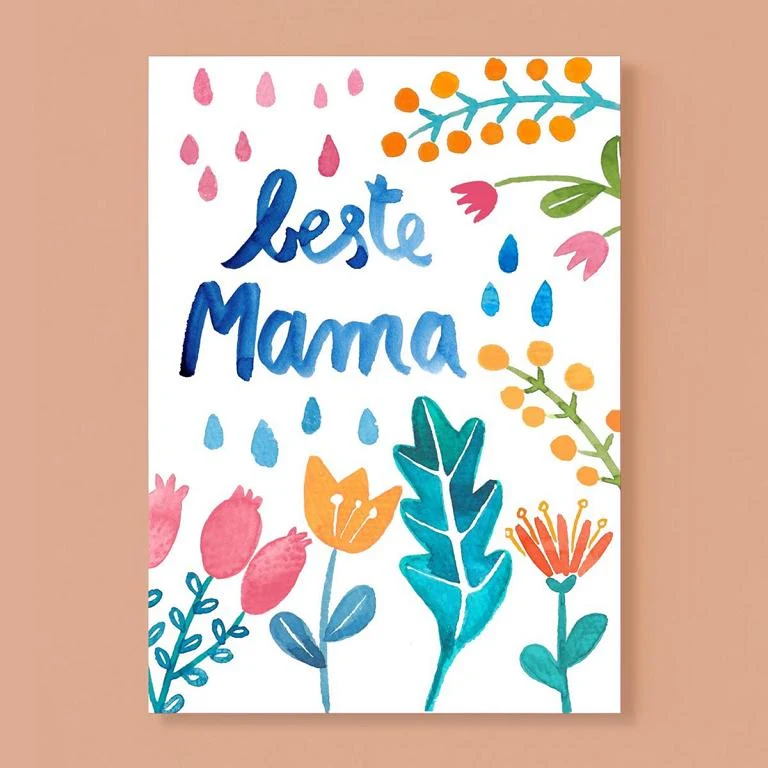 Beste Mama Postkarte Muttertag A6