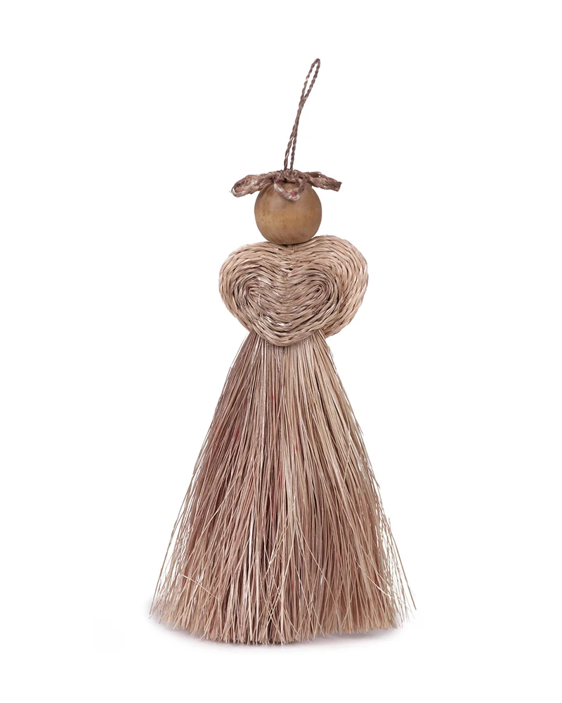 BUSO: Handwoven Grey Love Angel Tree Decoration