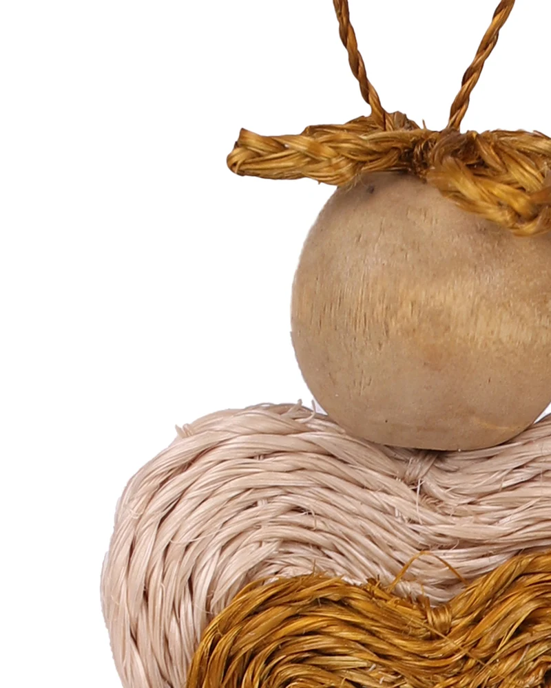 IMALI: Handwoven Gold Love Angel Tree Decoration