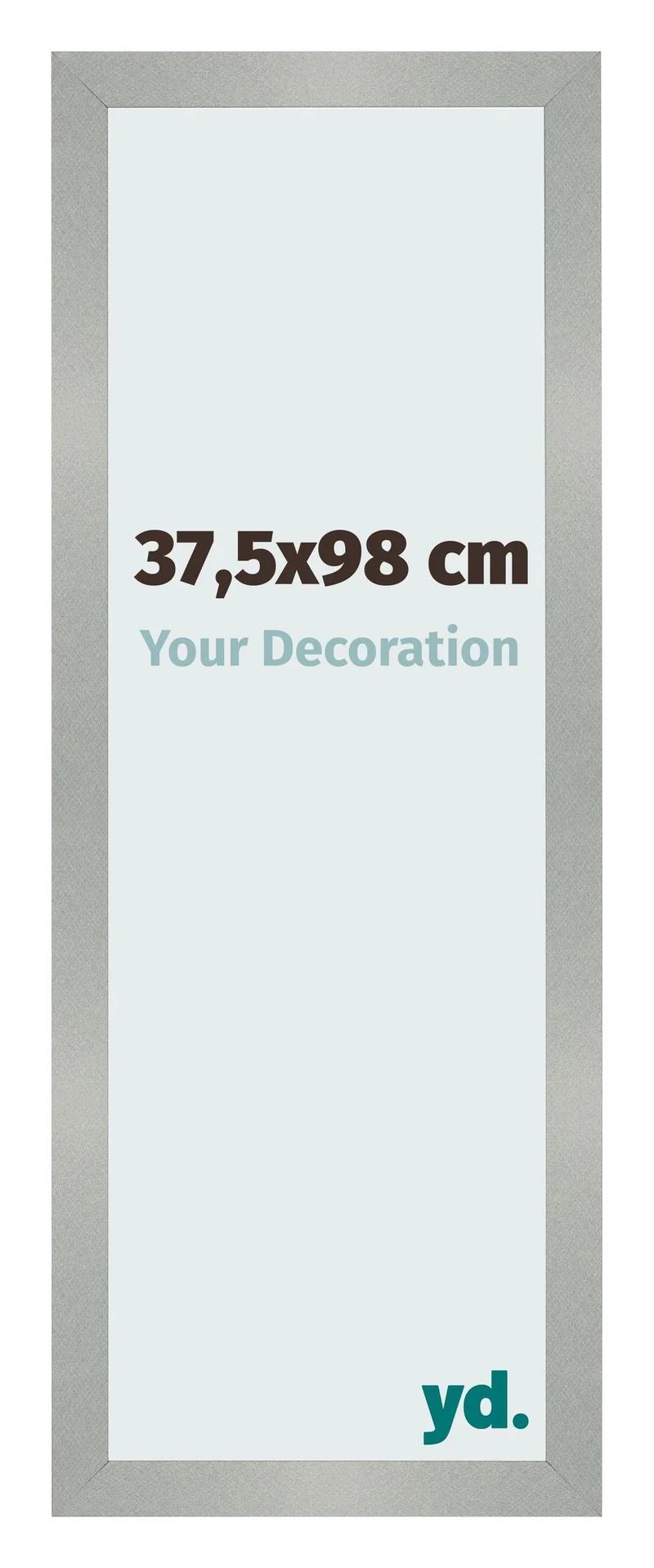 Bilderrahmen 37,5x98 cm - Aluminium Gebürstet - MDF - Bologna