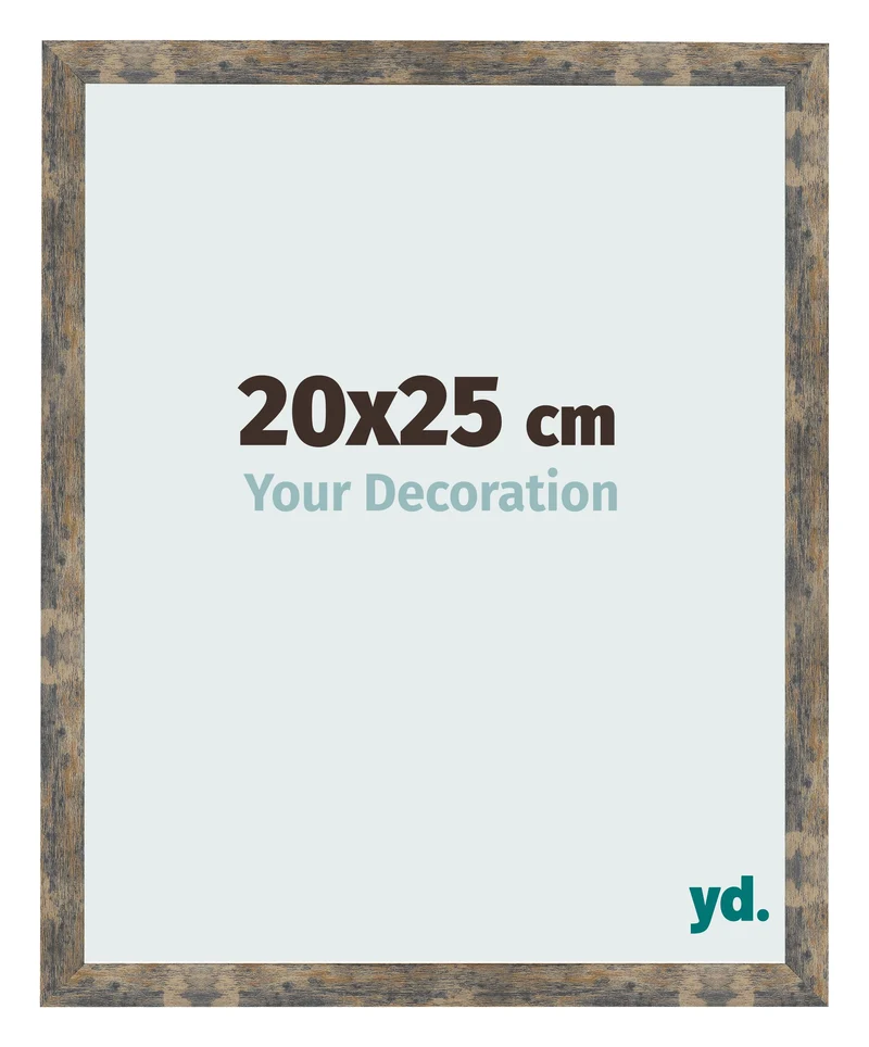 Bilderrahmen 20x25 cm - Blau Gold Meliert - MDF - Bologna