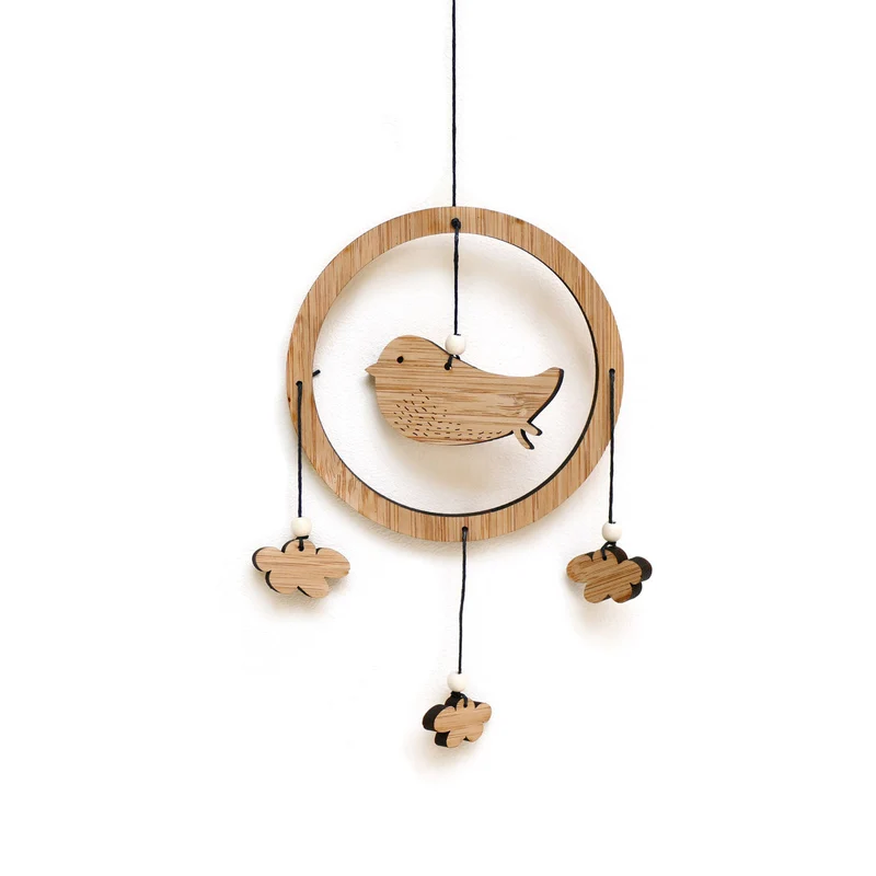 Mini Vogel Mobile Holz