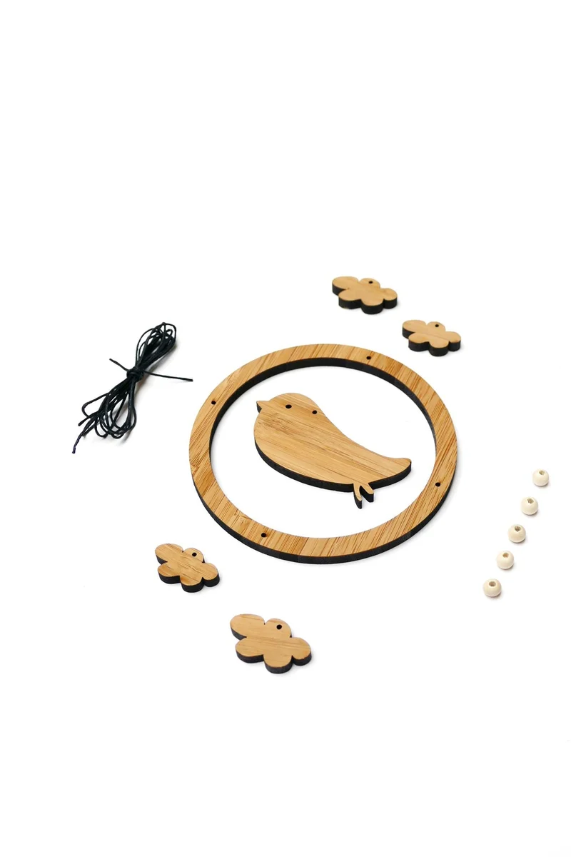 Mini Vogel Mobile Holz