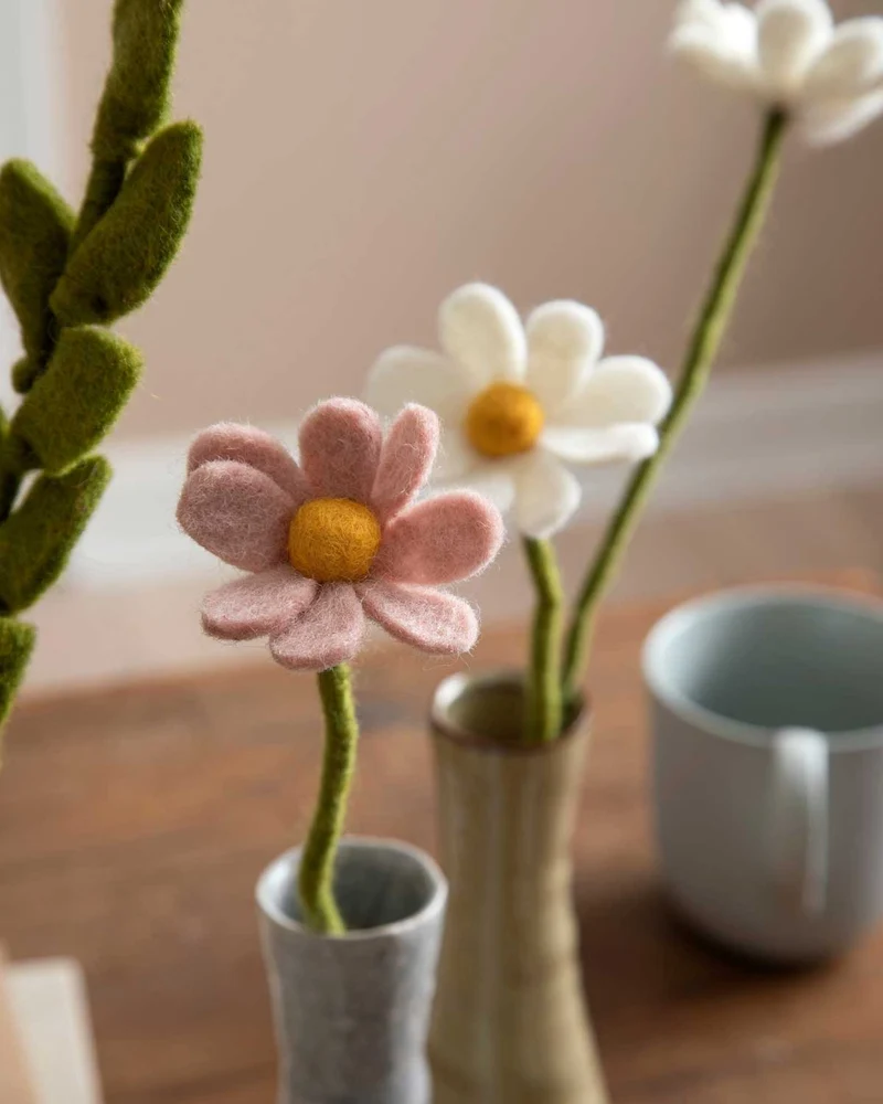 Margerite Filzblume Dekoblume 30 cm