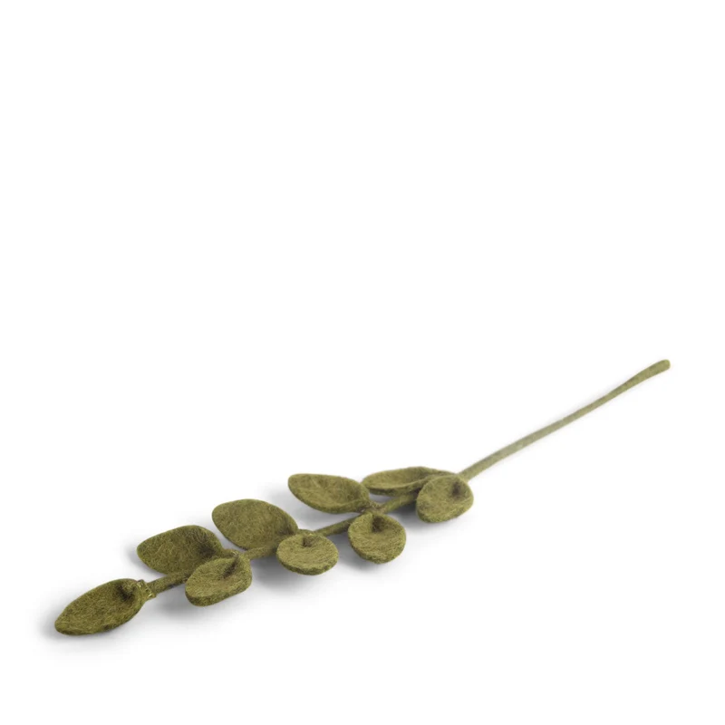 Kleiner Zweig mit Blättern Filzblume Grün 30 cm