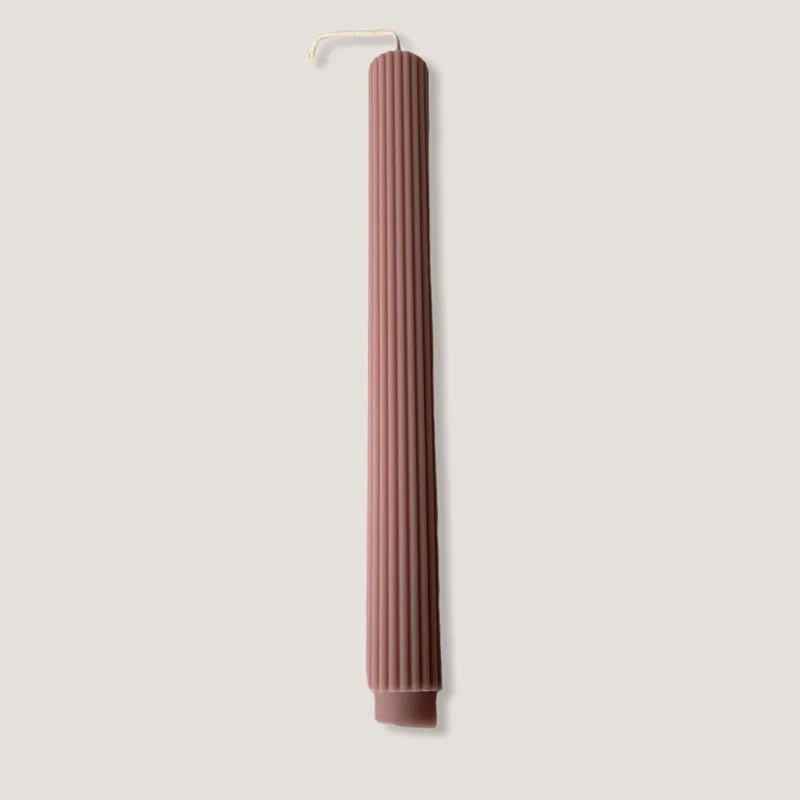 Kerze gestreift XL Rapswachs 27 cm