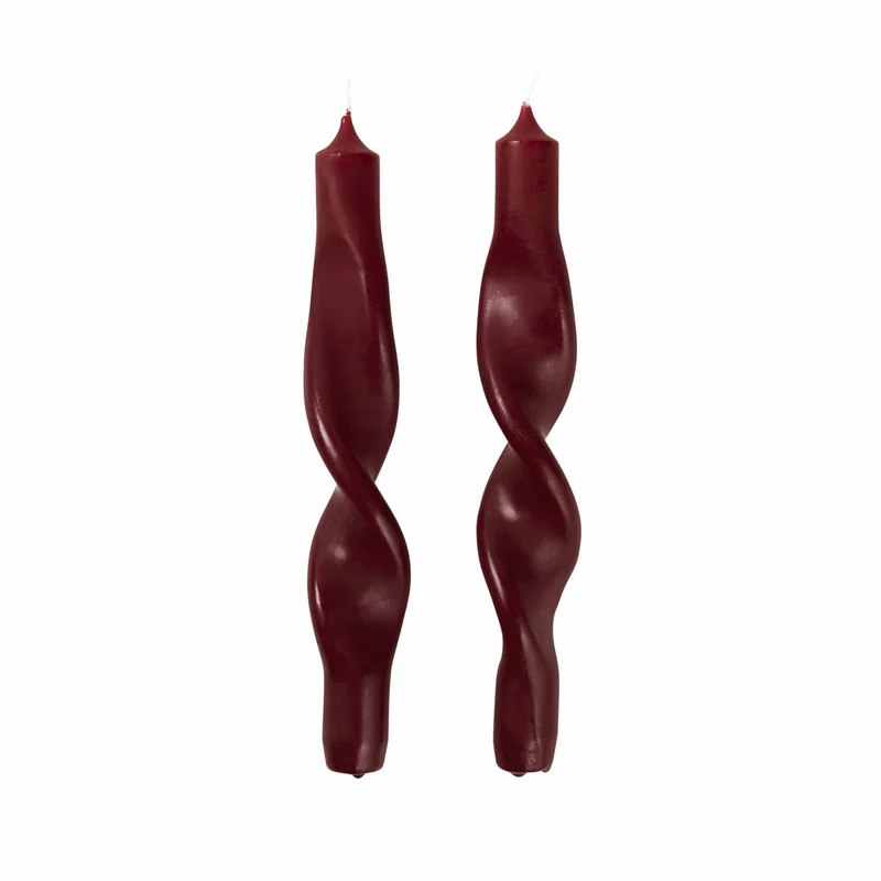 Gedrehte Kerze Twist 2er Set 23 cm