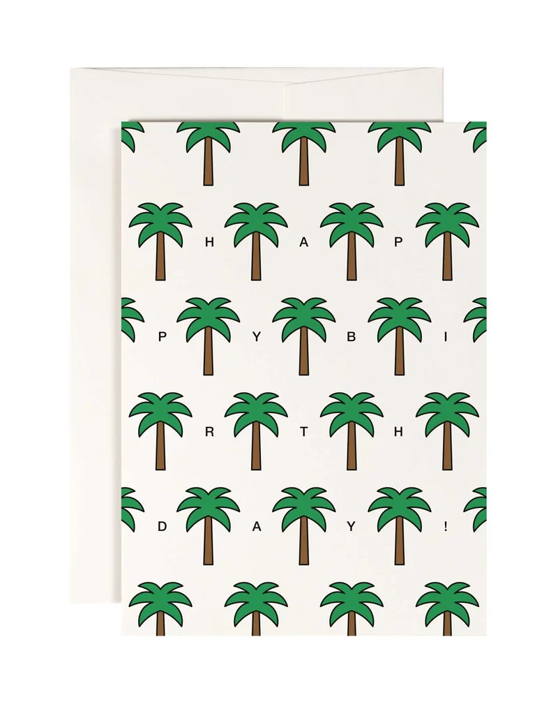 palm beach Palmen Grusskarte Geburtstag 11x15,5 cm