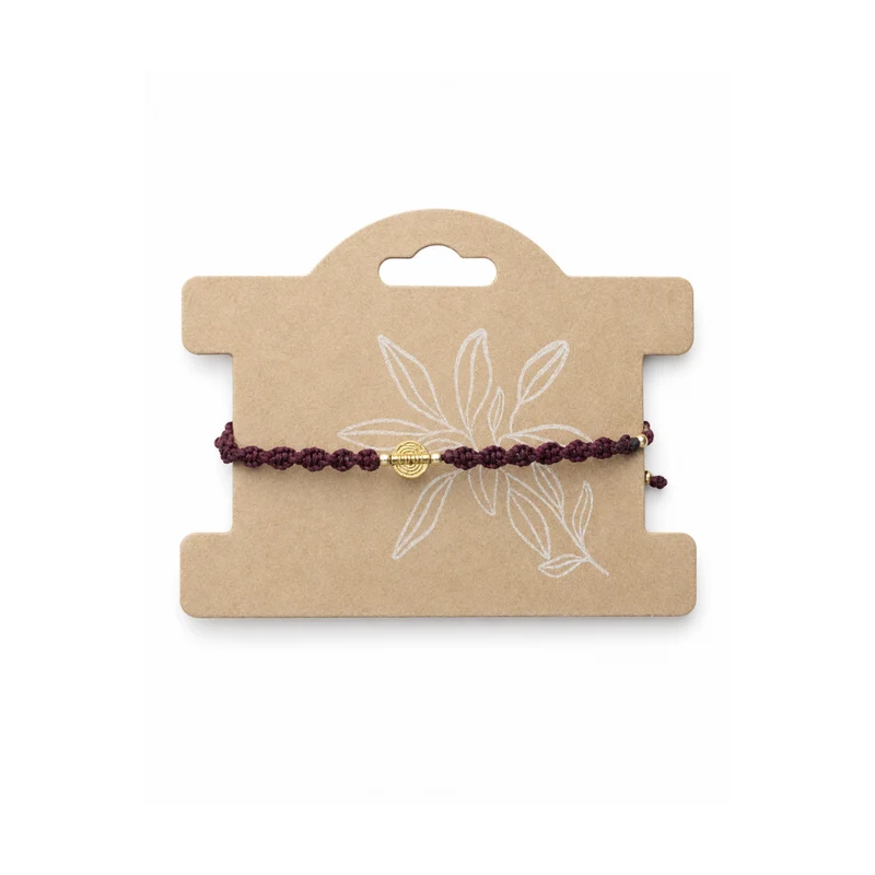 Armband Glücksperle - bordeaux