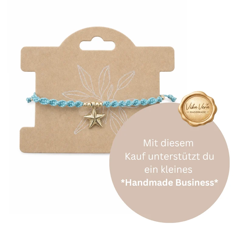Armband Seestern - türkis
