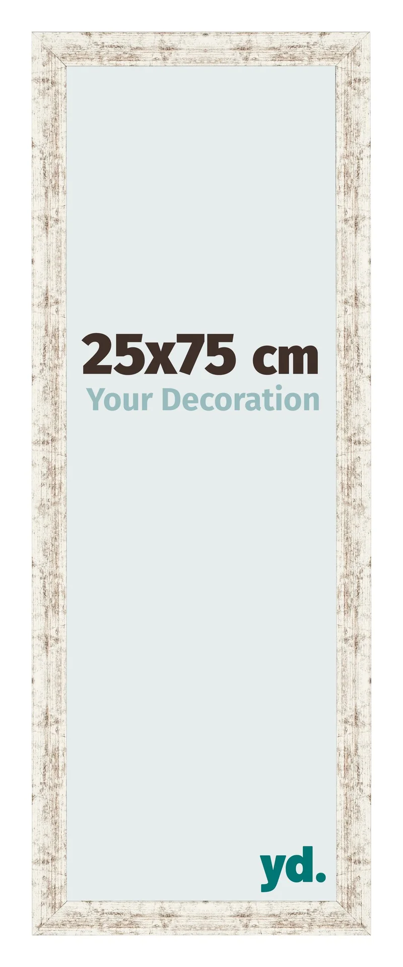 Bilderrahmen 25x75 cm - Weiß Vintage - MDF - Bologna