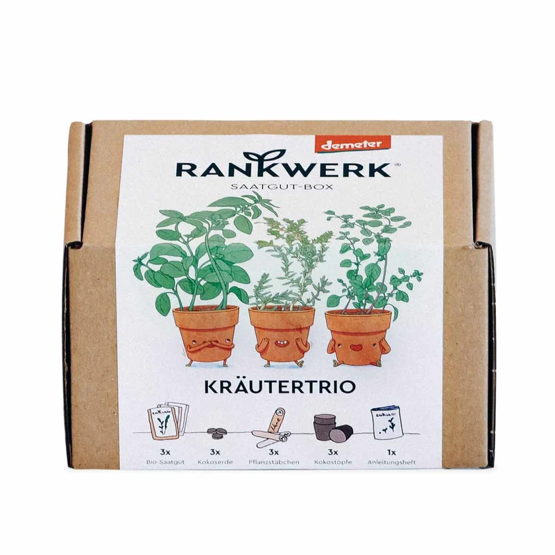 Kräutertrio Bio Saatgut-Box